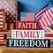 4 Pieces 4th of July Wooden Block Patriotic American Wood Sign Independence Day Tiered Tray Decorations Patriotic Wood Decor for Home Table Decoration, 4 Sizes